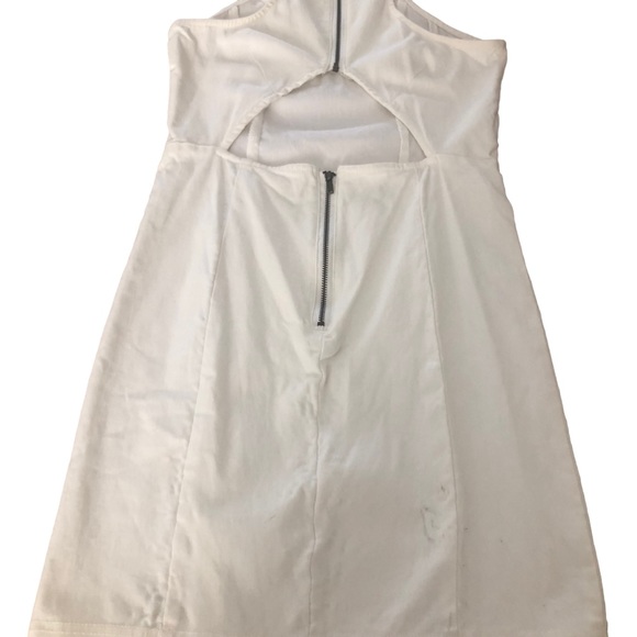 Lulu’s Bodycon Cream Mini Dress with cut out back SZ S - Picture 8 of 13